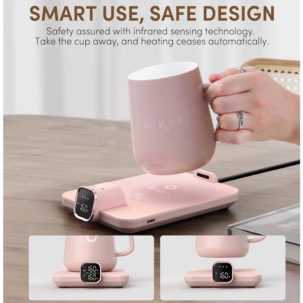 NWT unopened Rose Pink Electric Mug Warmer with Matching Tumbler - Picture 4 of 10